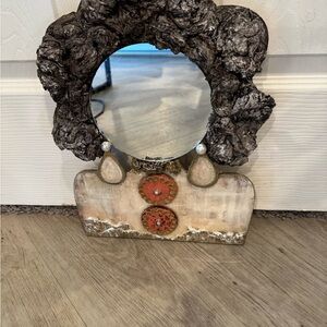 Handmade Moroccan Mirror Boho Wall Art Decor Textured